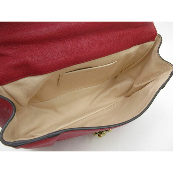 Chloe Leather Elsie Red Bag Shoulder Chain - Picture 7 of 8